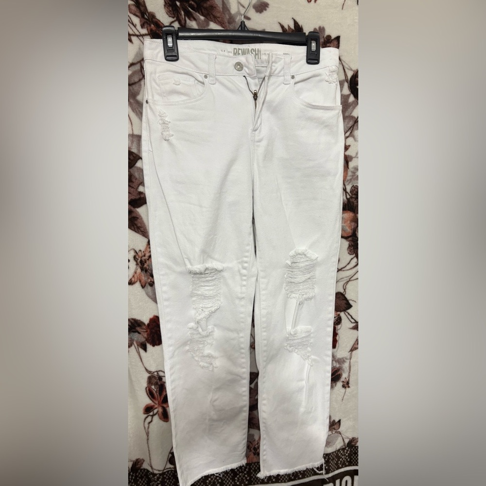 Rewash brand White Distressed Jeans